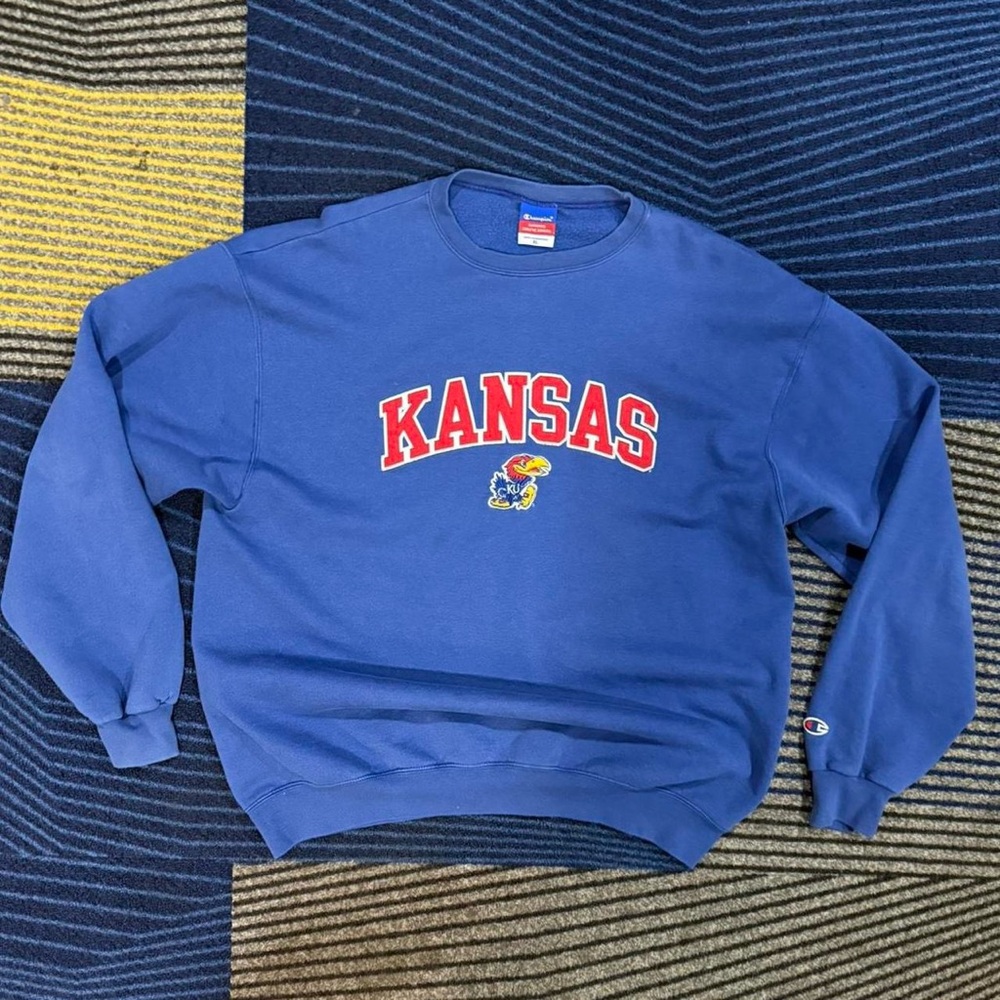 Vintage Kansas Blue Crewneck Sweater